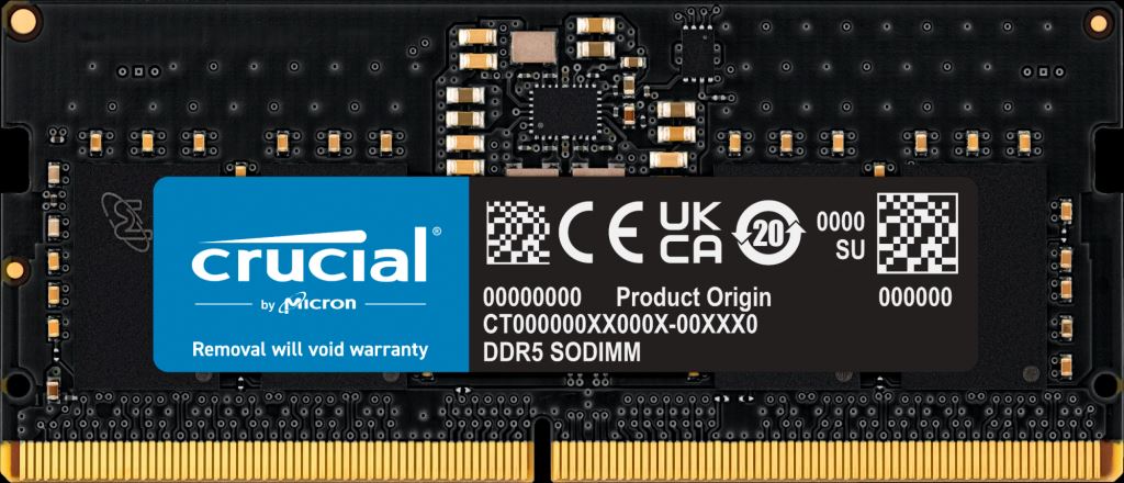 8GB 5600MHz DDR5 Notebook RAM Crucial CL46 1.1V (CT8G56C46S5)