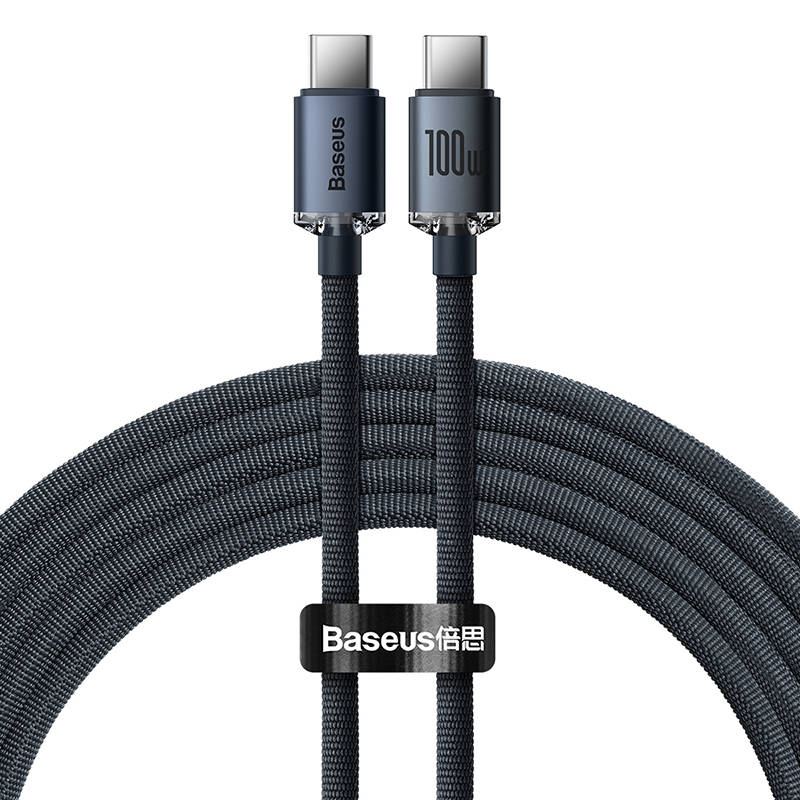 Baseus Crystal Shine USB-C-USB-C kábel, 100W, 1.2m , fekete (CAJY000601) Baseus Crystal Shine USB-C-USB-C kábel, 100W, 1.2m , fekete (CAJY000601)