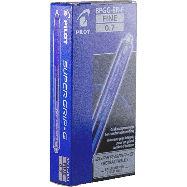 Pilot Super Grip G 12 db/csomag kék nyomógombos golyóstoll Pilot Super Grip G 12 db/csomag kék nyomógombos golyóstoll