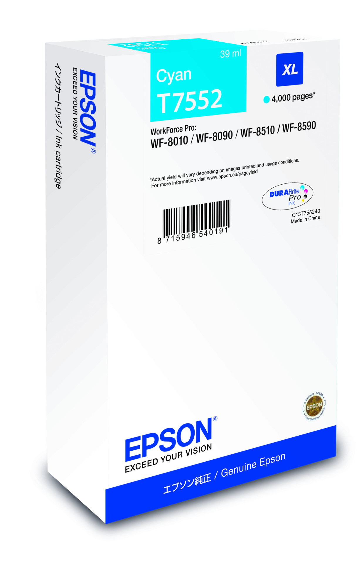 Epson T7552 Patron Cián 4K Eredeti