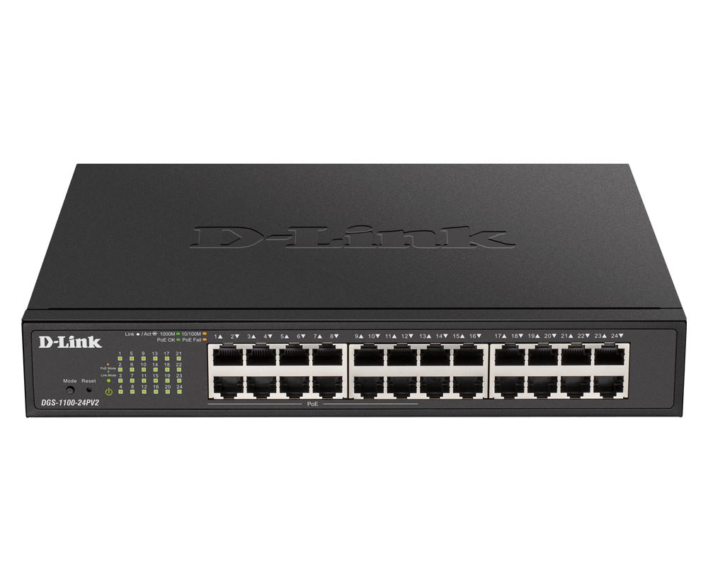 D-Link DGS-1100-24PV2 10/100/1000Mbps 24 portos PoE smart switch D-Link DGS-1100-24PV2 10/100/1000Mbps 24 portos PoE smart switch