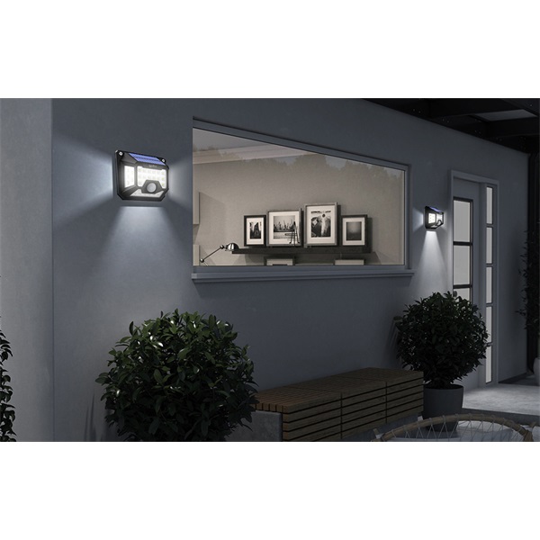 Blitzwolf SM-OLT3 mozgásérzékelős napelemes kültéri LED fali lámpa