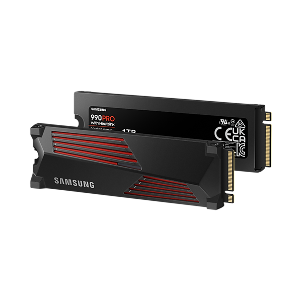 Samsung 1TB M.2 2280 NVMe 990 Pro with Heatsink SSD