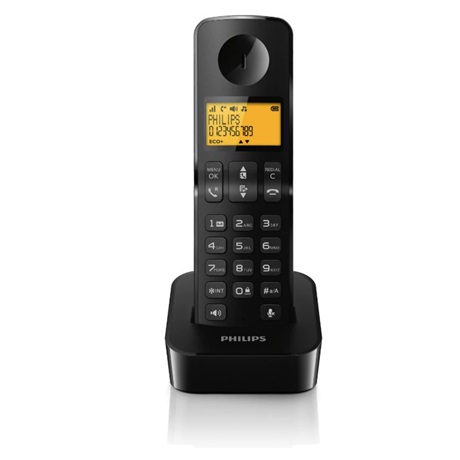 Philips D2601B/53 DECT TELEFON fekete 550mAh Philips D2601B/53 DECT TELEFON fekete 550mAh