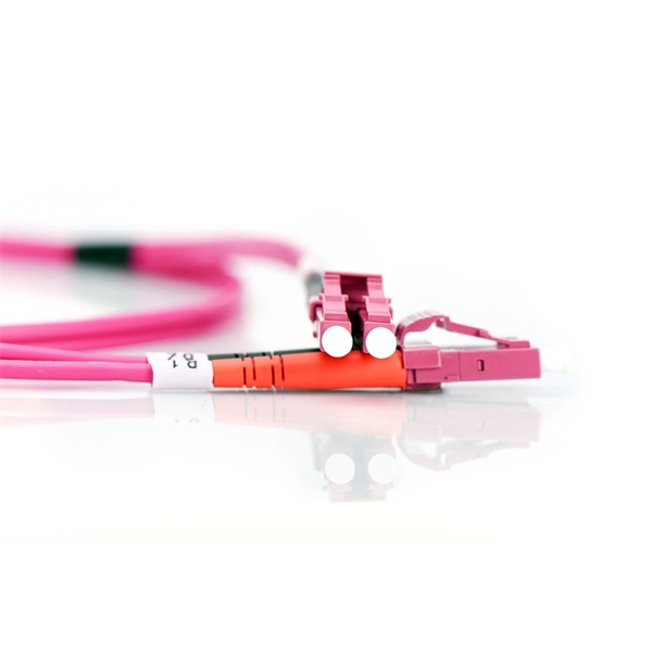 DIGITUS duplex 2xLC + 2xLC MM OM4 50/125µ 1m optikai patch kábel DIGITUS duplex 2xLC + 2xLC MM OM4 50/125µ 1m optikai patch kábel