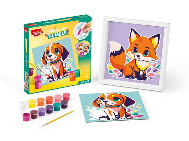 MAPED CREATIV Paint by number kutya és róka Számfestő készlet