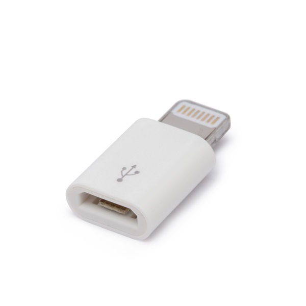 Delight MicroUSB - iPhone Lightning adapter fehér (55448)