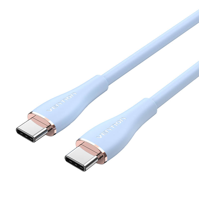 USB-C 2.0 to USB-C 5A Cable Vention TAWSG 1.5m Light Blue Silicone USB-C 2.0 to USB-C 5A Cable Vention TAWSG 1.5m Light Blue Silicone