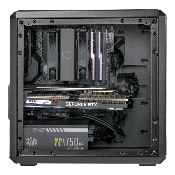 COOLER MASTER Micro ATX MASTERBOX Q300L V2, 1 Ventillátorral Tápegység nélkül Ház fekete