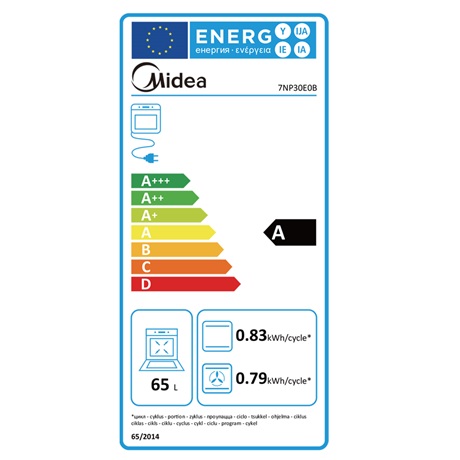 Midea 7NP30E0B Beépíthető elektromos sütő Midea 7NP30E0B Beépíthető elektromos sütő