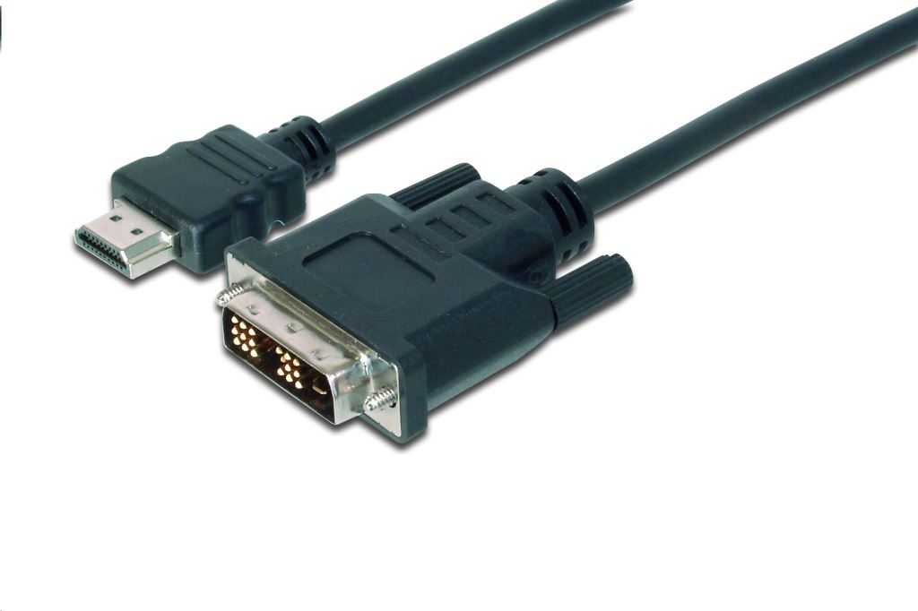 Assmann HDMI A -> DVI-D adapterkábel fekete 2m (AK-330300-020-S) Assmann HDMI A -> DVI-D adapterkábel fekete 2m (AK-330300-020-S)