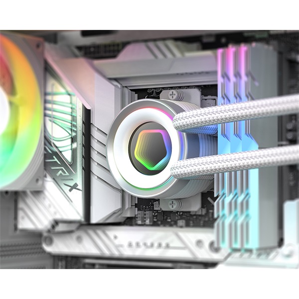 ID-Cooling CPU Water Cooler   FX240 INF WHITE  27.2dB max. 98,54 m3/h  2x12cm fehér 