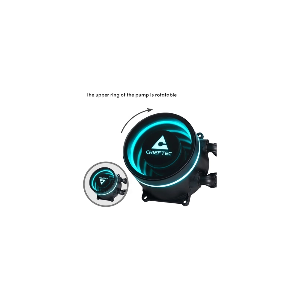 Chieftec Iceberg 360 DARK CLC-360-BLK - 360mm-es AiO CPU Vízhűtő Fekete