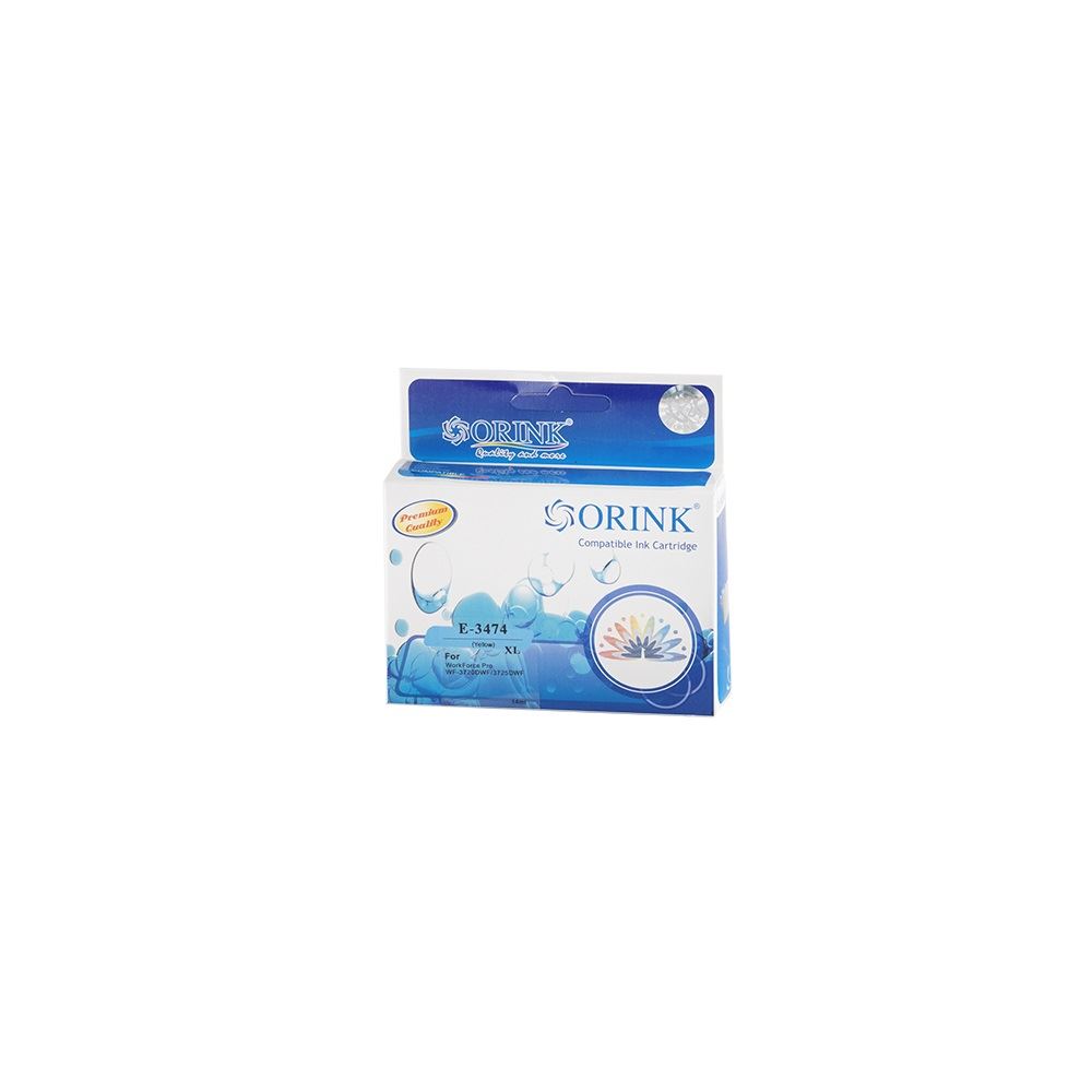 Orink T3474XL utángyártott Epson tintapatron sárga (EPOT3474XL)