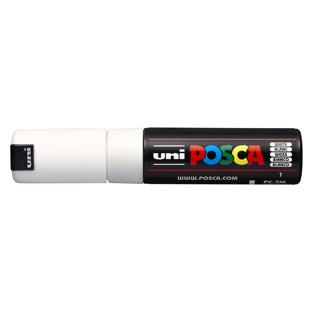 Uni Dekormarker 4,5-5,5mm,  Posca PC-7M fehér (2UPC7MFEH)
