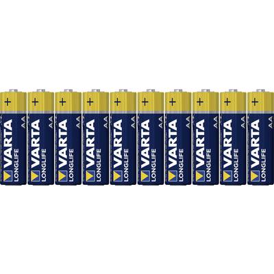 Ceruzaelem AA, alkáli mangán, 1,5V, 8 db, Varta Longlife LR06, AA, LR6, AAB4E, AM3, 815, E91, LR6N Ceruzaelem AA, alkáli mangán, 1,5V, 8 db, Varta Longlife LR06, AA, LR6, AAB4E, AM3, 815, E91, LR6N
