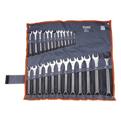 Extol Premium 6334 CSILLAG-VILLÁS KULCS KÉSZLET, CRV., VÁSZON TARTÓBAN, 25DB, 6-32MM
