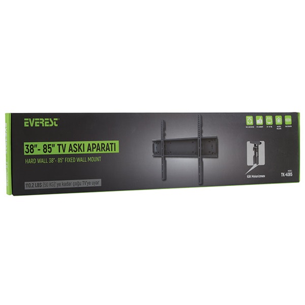 Everest  TK-4085 38"-85" Fali ultra keskeny TV állvány  Fekete 