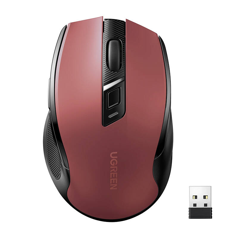 UGREEN MU006 2.4 GHz + Bluetooth 5.0 Wireless Egér Piros UGREEN MU006 2.4 GHz + Bluetooth 5.0 Wireless Egér Piros