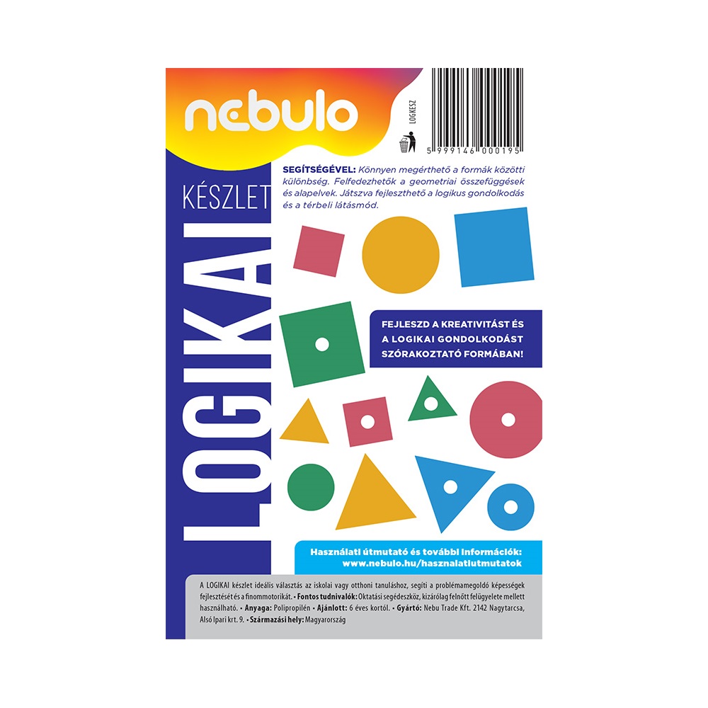 Nebuló Logikai készlet iskolai,  (LOGKESZ)