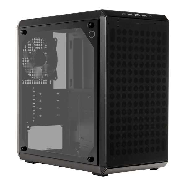 COOLER MASTER Micro ATX MASTERBOX Q300L V2, 1 Ventillátorral Tápegység nélkül Ház fekete