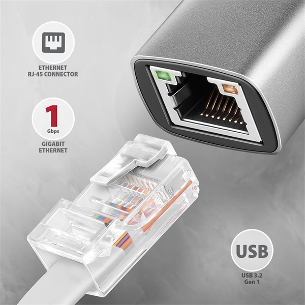 Axagon ADE-TXCA Type-A + Type-C USB 3.2 - Gigabit Ethernet adapter Axagon ADE-TXCA Type-A + Type-C USB 3.2 - Gigabit Ethernet adapter