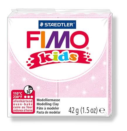 FIMO "Kids" gyurma 42g égethető gyöngyház világos rózsaszín (8030 206)