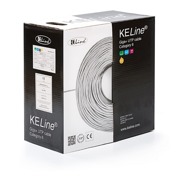 KE-Line Cat6 (U/UTP) PVC árnyékolatlan fali kábel