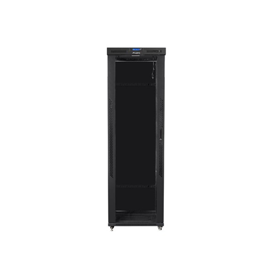 Lanberg 19" szabadon álló rack szekrény 47U/800X1200 üvegajtó  lapraszerelt LCD kijelző Fekete V2