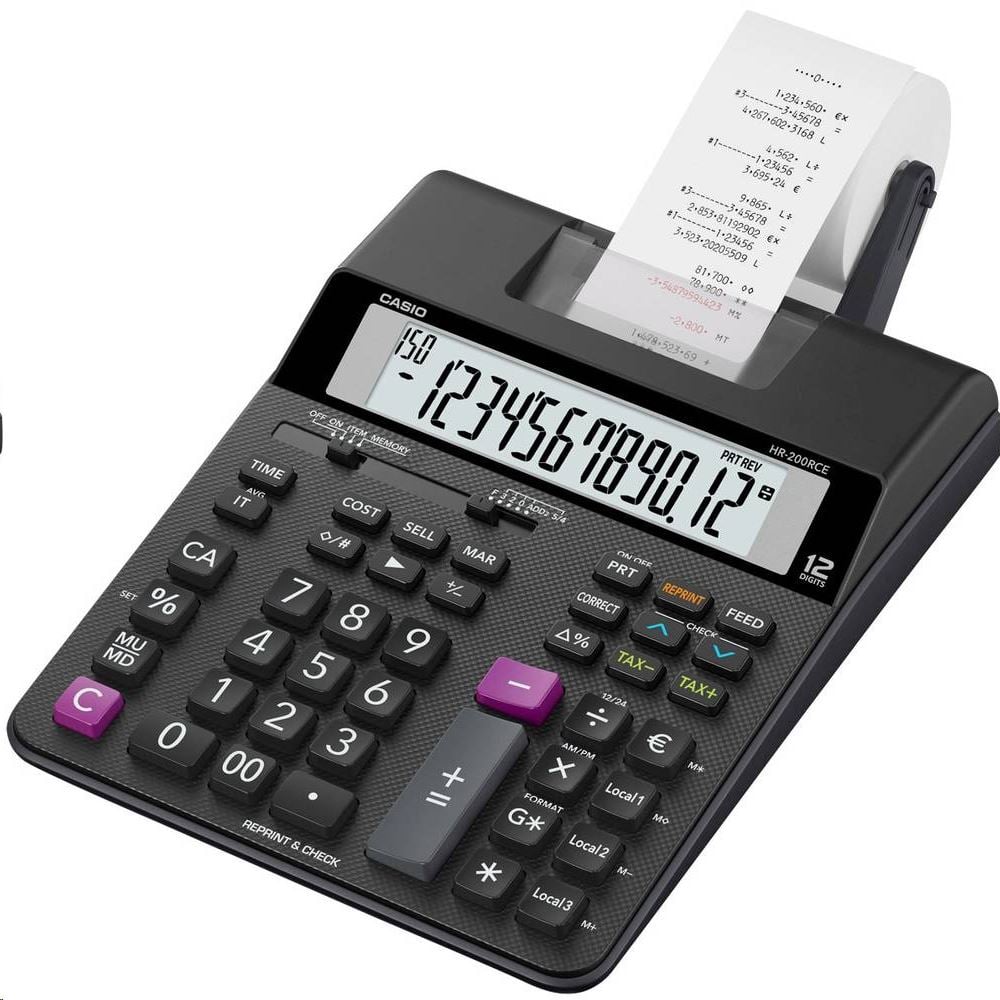 Casio HR-200RCE szalagos számológép Casio HR-200RCE szalagos számológép