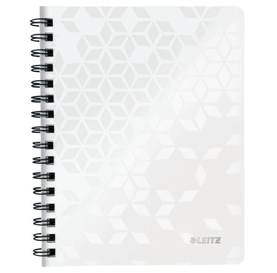 Leitz WOW spirálfüzet A5, kockás, fehér (46410001) Leitz WOW spirálfüzet A5, kockás, fehér (46410001)