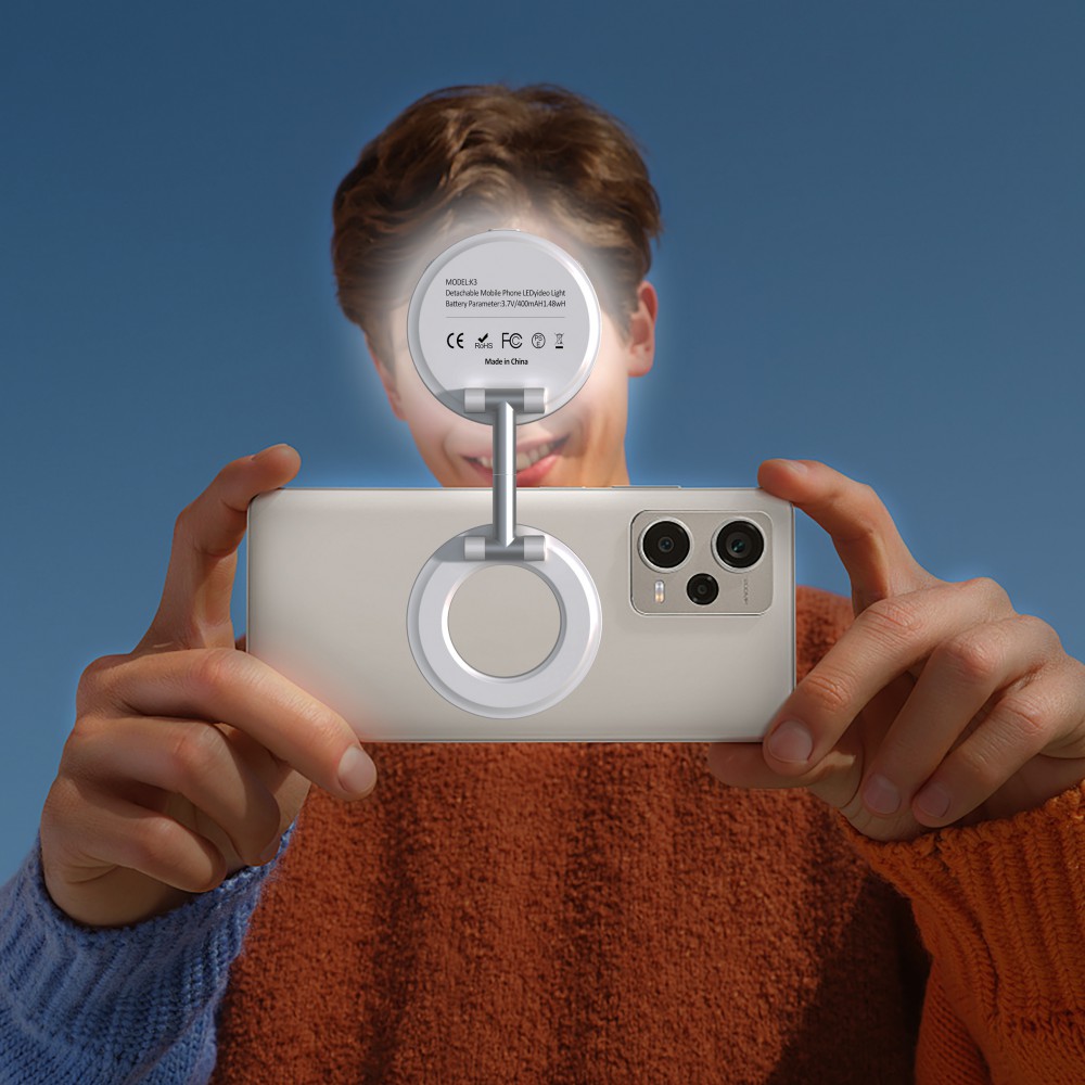 Összecsukható mágneses LED lámpa mobiltelefonhoz Fehér