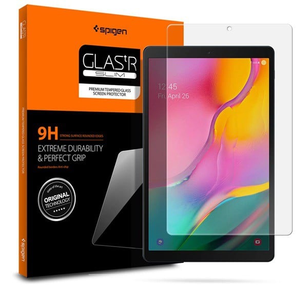 SPIGEN SLIM képernyővédő üveg (2.5D, extra karcálló, tokbarát, ultravékony, 0.2mm, 9H) ÁTLÁTSZÓ [Samsung Galaxy Tab 10.1 (P7510)]