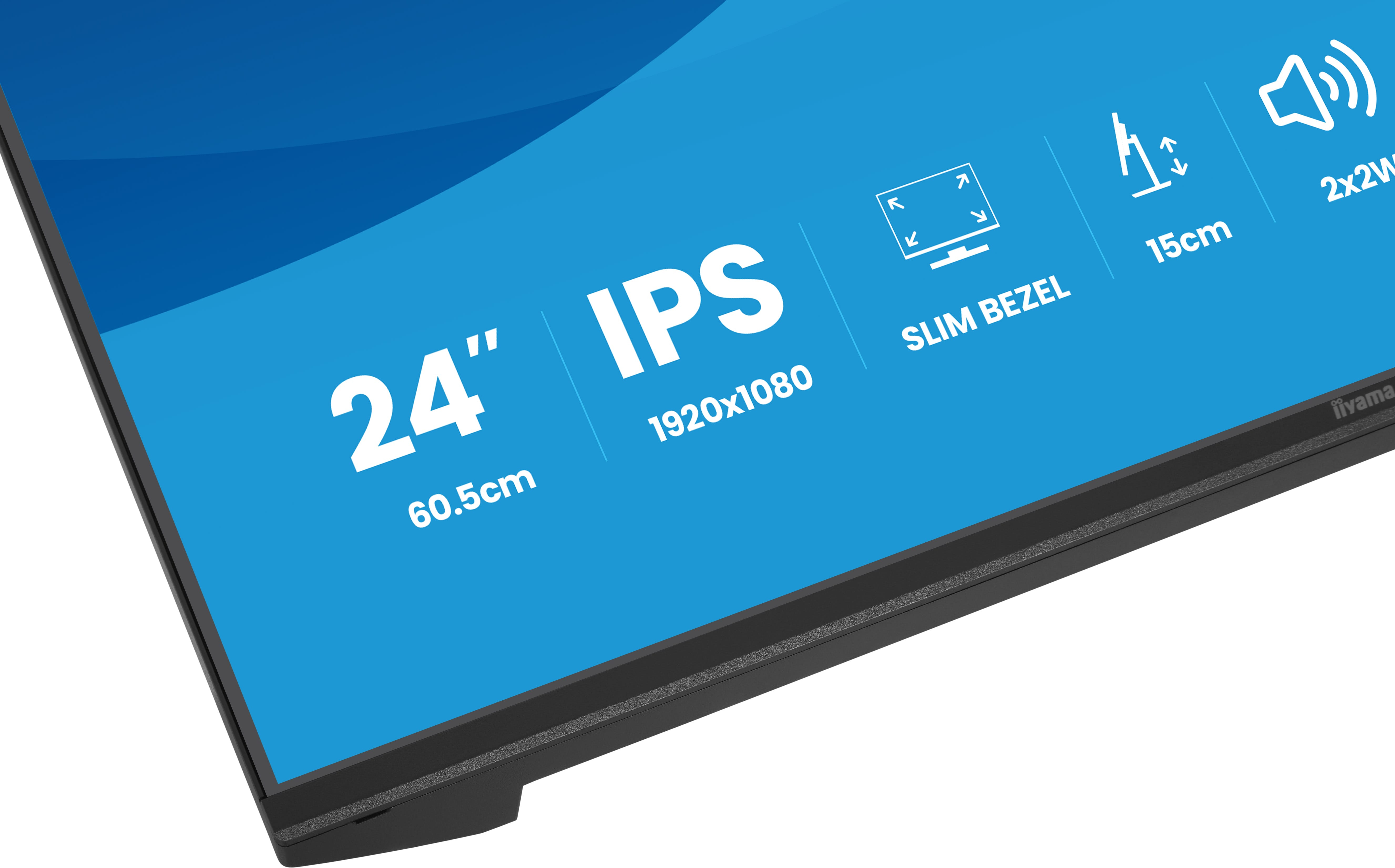 iiyama 23,8" ProLite XB2491HS-B1 Monitor - 1920x1080, Full HD, LED, IPS, 120Hz, 1ms, Hangszóró, Pivot, Fekete