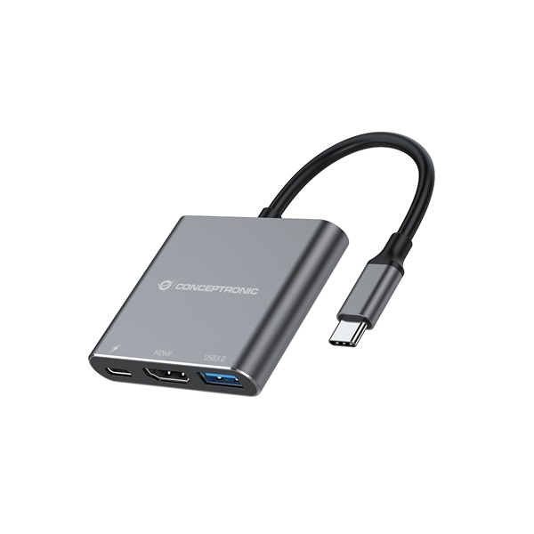 Conceptronic DONN18G USB-C to HDMI/USB-C PD/USB 3.0 Notebook Dokkoló Conceptronic DONN18G USB-C to HDMI/USB-C PD/USB 3.0 Notebook Dokkoló