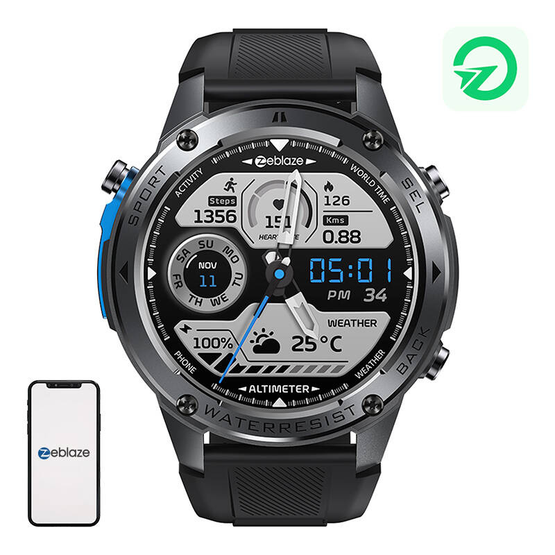  Zeblaze Stratos 2 Ultra Okosóra Fekete