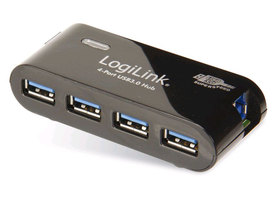 Logilink USB 3.0 Hub 4-port Fekete