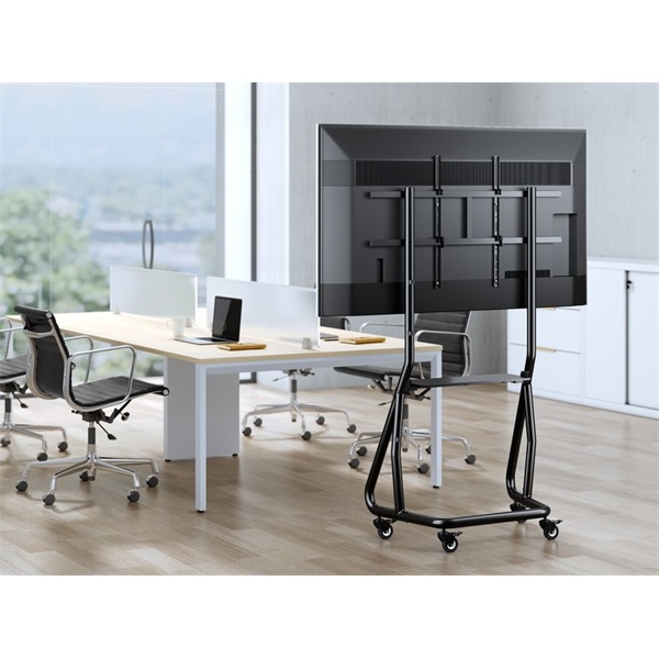 Equip 650609  60"-105" álló  gurulós  Max.:100kg TV állvány Fekete 