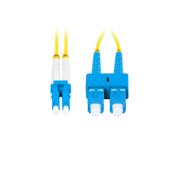 Lanberg FO-SULU-SD11-0010-YE duplex optikai patch kábel 2xSC/UPC + 2LC/UPC csatlakozóval, duplex 9/125 LSZH, 1m Lanberg FO-SULU-SD11-0010-YE duplex optikai patch kábel 2xSC/UPC + 2LC/UPC csatlakozóval, duplex 9/125 LSZH, 1m