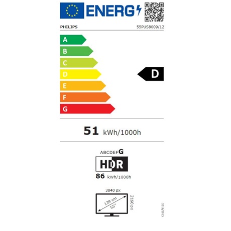 Philips 55PUS8009/12 UHD AMBILIGHT SMART LED TV