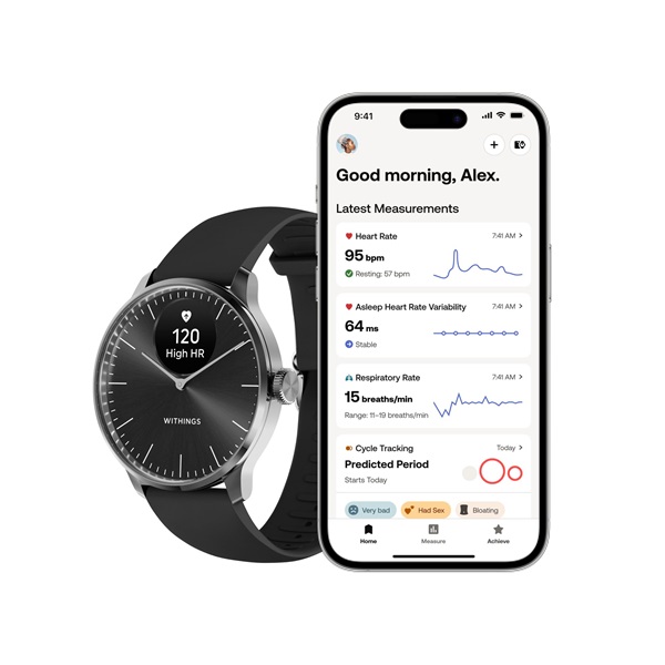 Withings HWA11-model 5 ScanWatch Light 37mm fekete okosóra Withings HWA11-model 5 ScanWatch Light 37mm fekete okosóra