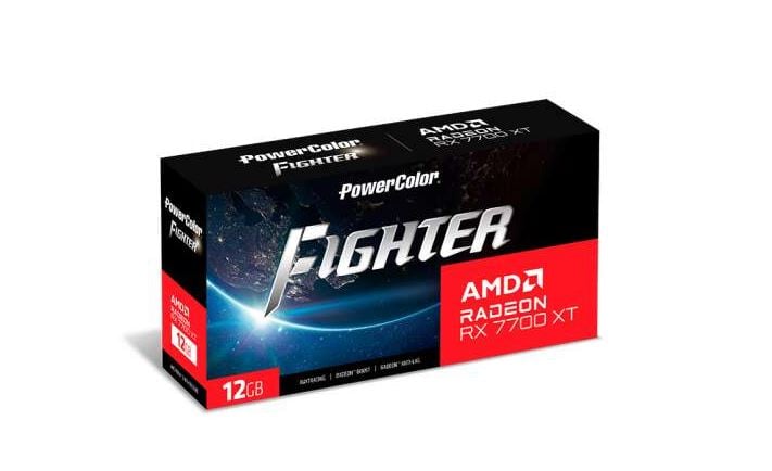 PowerColor RX7700 XT 12GB DDR6 Fighter Videókártya PowerColor RX7700 XT 12GB DDR6 Fighter Videókártya