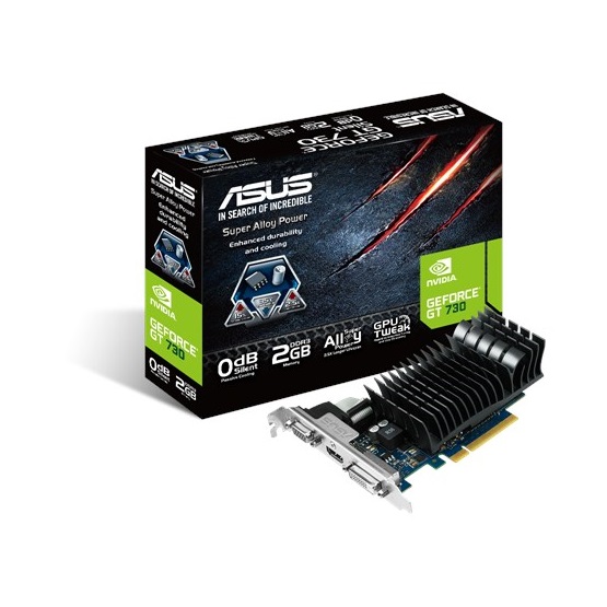 ASUS NVIDIA GT 730 2GB GDDR5 - GT730-SL-2GD5-BRK VGA 