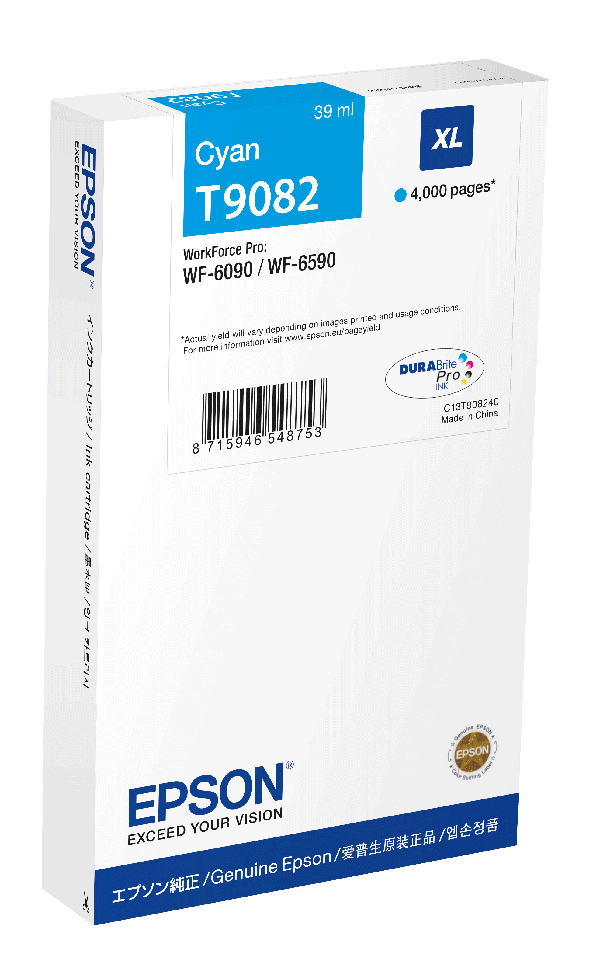 Epson T9082 Patron Cián 4K Eredeti Epson T9082 Patron Cián 4K Eredeti