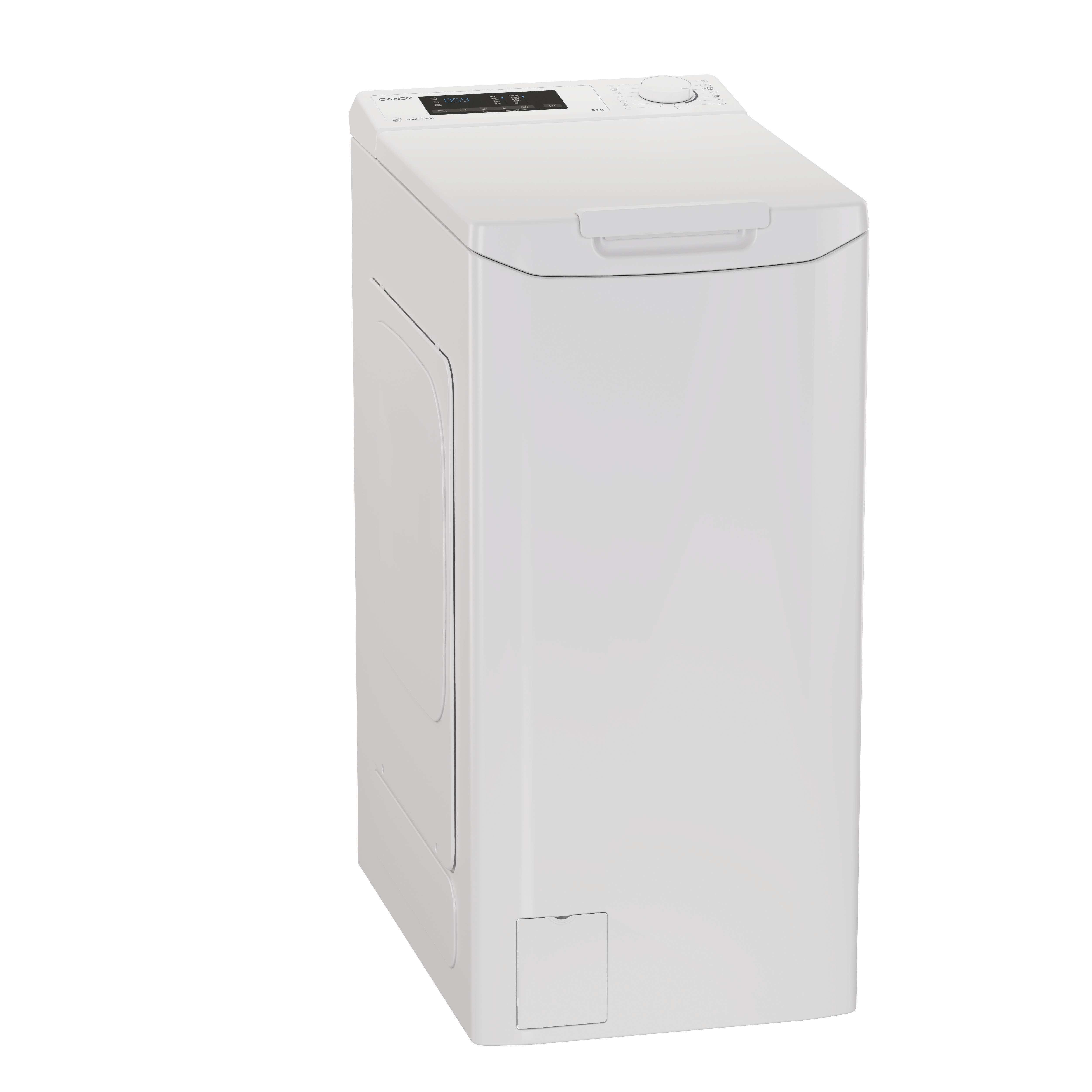 Candy TCA483D2-S Felültöltős mosógép - 8 Kg, 1400 Fordulat/perc, D Energiaosztály