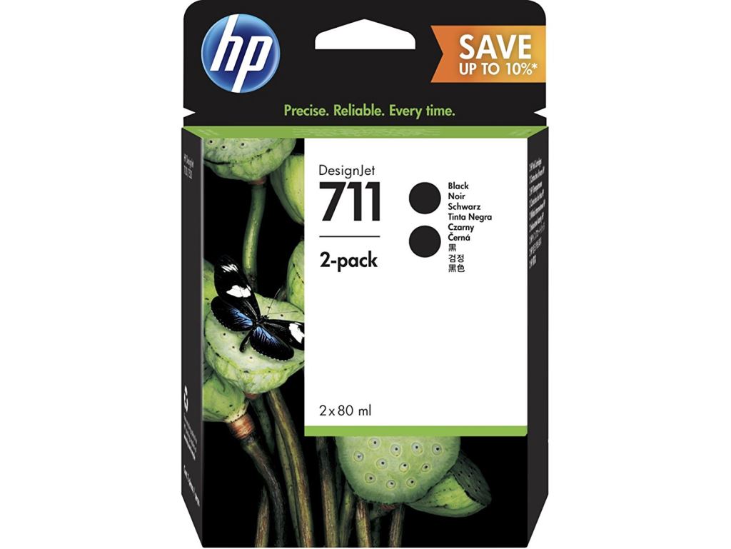 HP 711 80-ml DesignJet tintapatron fekete duo pack (P2V31A)