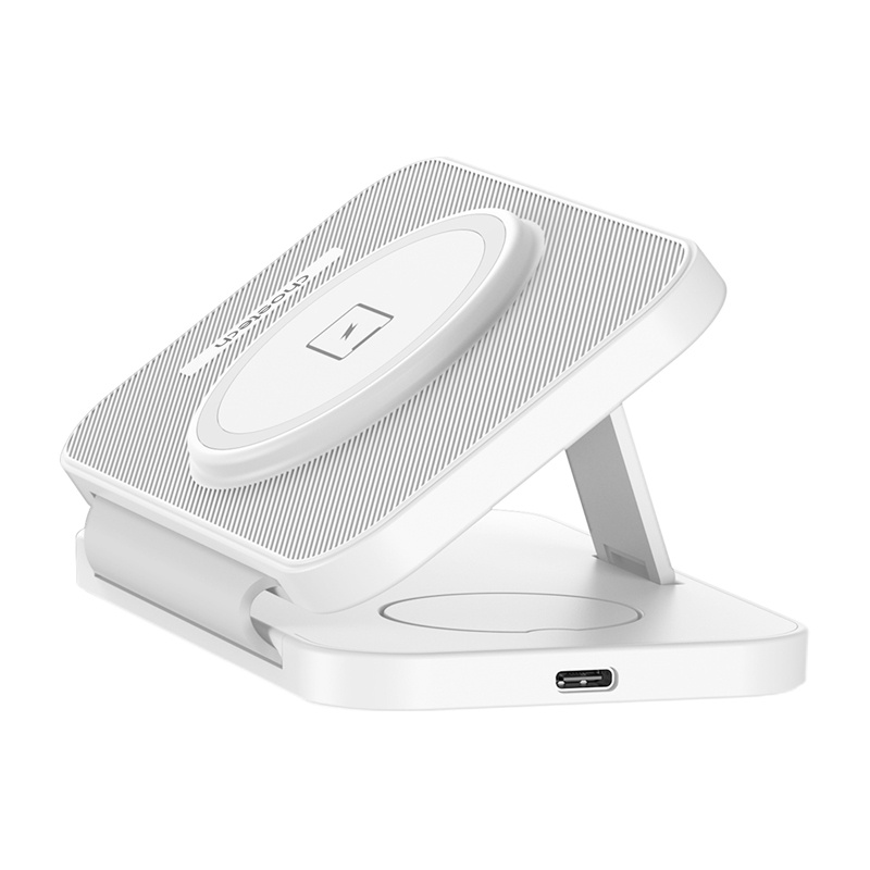 Choetech T616-F 3 az 1-ben induktív töltő Fehér 