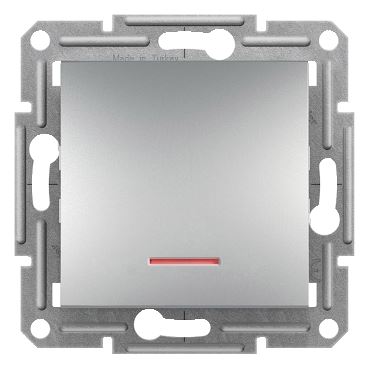 Schneider ASFORA egypólusú kapcsoló jelzőfényes rugós bekötés alu (EPH1600161) Schneider ASFORA egypólusú kapcsoló jelzőfényes rugós bekötés alu (EPH1600161)