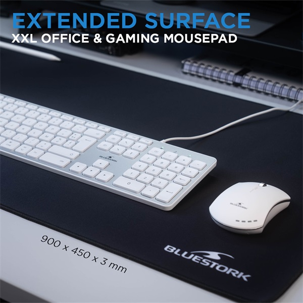 Bluestork BS-PAD-XXL 900x450x2mm Egérpad   fekete 