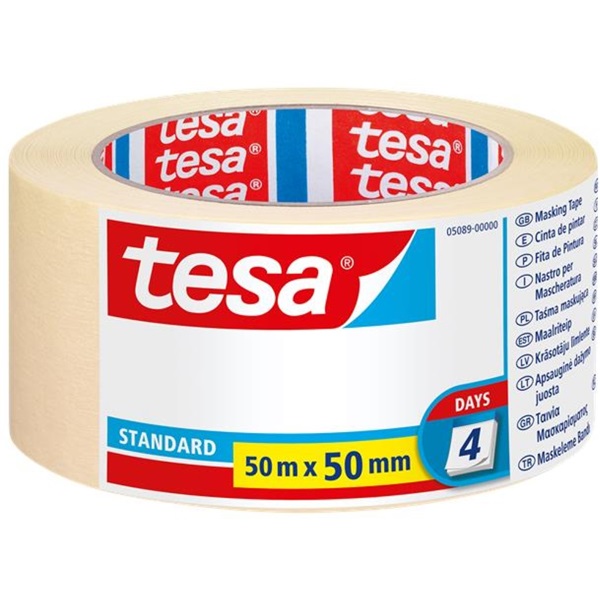 Tesa 5089 50mx50mm univerzális festő-, mázolószalag Tesa 5089 50mx50mm univerzális festő-, mázolószalag